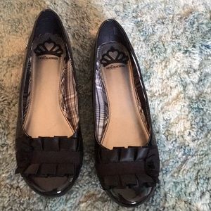 Fergalicious black patent flats